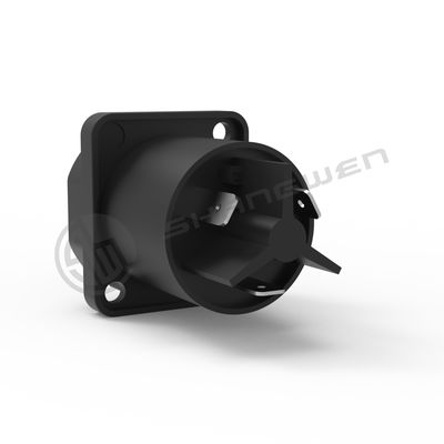 IP65 Waterproof Panel Socket with High Current Capacity Lockable Triple Core 3pin Power Connectors Outdoor 16A Male/Female