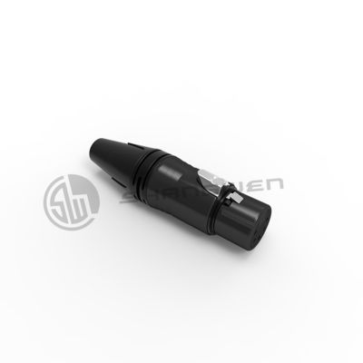 5-Pin XLR Female Audio Connector Black Indoor Shell with Gold Contacts for Microphone Audio Cable Plug Mic Connector Socket
