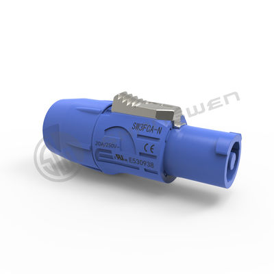 China Manufacture IP44 Indoor 3-Pin Triple Core Power Connector Socket Durable Flame-retardant 4-Pack AC Powercon Connectors