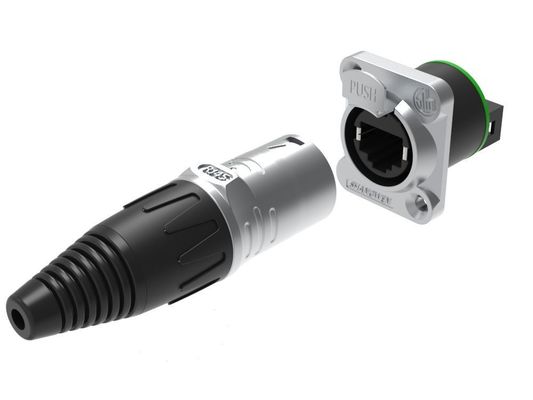Indoor Outdoor Waterproof RJ45 Connector 8-Pin Network LAN Ethernet Plug Splitter IP44 CAT5e CAT6 Industrial Ethernet Connector