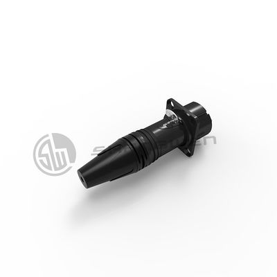 Outdoor D-Size Flange 3 Pin Xlr Connector 3PIN Female Socket for IP65 Black Outdoor Connector for D Mounting 3PIN XlR Connector