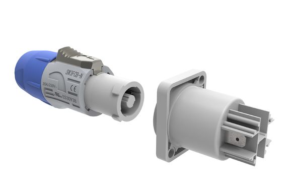 IP44 Indoor Male LED Display Power Connection Audio Video 3 Pin 20A 250V AC Quick Lock Aviation Power Plug Power Connectors