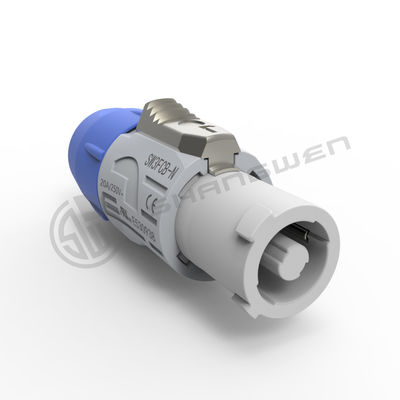 IP44 Indoor Male LED Display Power Connection Audio Video 3 Pin 20A 250V AC Quick Lock Aviation Power Plug Power Connectors