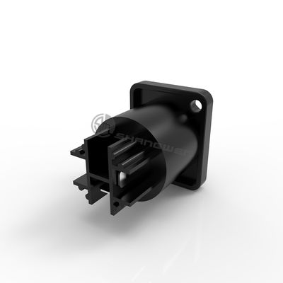 Black IP65 Female Powercon Connector 3 Pin LED Outdoor Use 250V/20A Chassis Connector