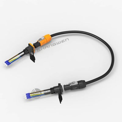 Black IP65 Female Powercon Connector 3 Pin LED Outdoor Use 250V/20A Chassis Connector