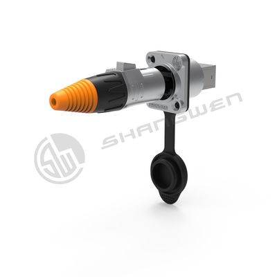 Industrial Electronics Accessories IP65 Waterproof Crystal Seat RJ45 Female Connector for Outdoor Signal Panel Mounting