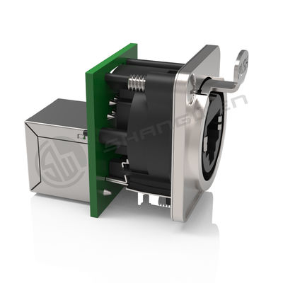 D-Shape Panel Mount Ethercon Ethernet RJ-45 Chassis Connector Indoor Cat 5e 8P Pins LED Application Network Signal D-RJ45