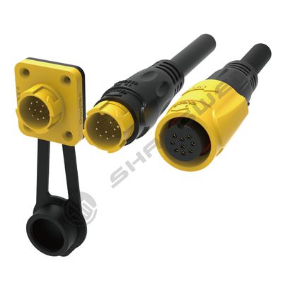 M19 Power Cable Push-pull Self-locking Connection Industrial 9 Pin Female Male Plug Signal Connector 5A Waterproof Connector