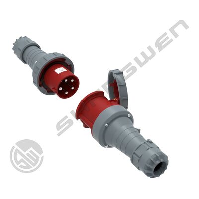 IP67 Industrial Plug Socket Male Female Waterproof Coupler 5 Pin 63 AMP Outdoor CEE IEC Model Three Connector