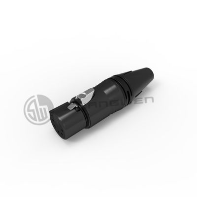 オーディオ 女性 5ピンプラグコネクタ XLR 室内用 ブラックシェル