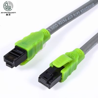 光るイーサネットパッチケーブル 4P PVC LSZH ジャケット 高速銅ケーブル