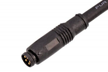 M8 ストレート・マックス・オーバーモールド・プラグ プッシュ・プル 3/4A 5B IP67 工業用