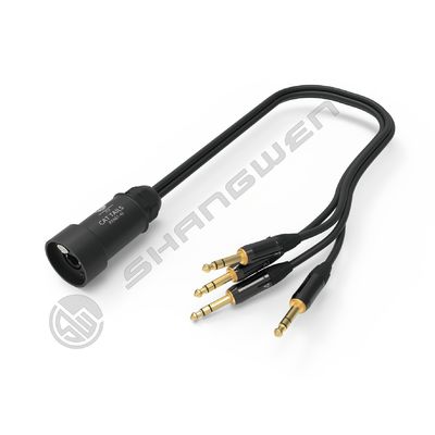 4チャネルXLR 男性ジャックコネクタ ステレオプラグ オーディオ拡張ケーブル RJ45 シールドネットワークアダプターケーブル