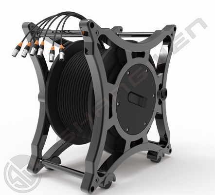 4×16A 6チャネルとCAT6 SF/UTPネットワークコード引き込みケーブルロールを持つ多チャネル産業用電気信号ソケット