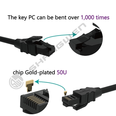 UTP Shielded CAT6 Network Cable with RJ45 Connectors and 100% Oxygen-free Copper CE UL Certified