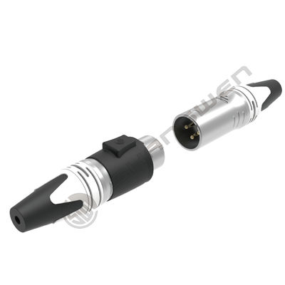 Outdoor Waterproof 3 Pin XLR Plug Female  Alloy Material DMX Type Coupling for Audio Video Power Connector  3 Pin XLR