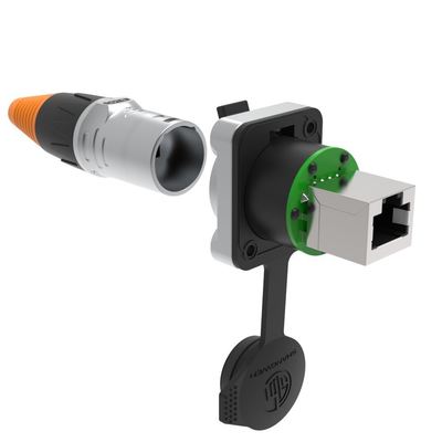 Outdoor Waterproof IP65 CAT5E 8P RJ45 Panel Mount Ethernet Network Cable Plug RJ45 Interface Socket Connector Connector