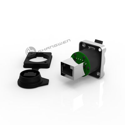 Industrial Ethernet Panel Mount Straight Socket Outdoor signal 8 Pin Rj45 Waterproof Female Ethernet Chassis Connector IP65