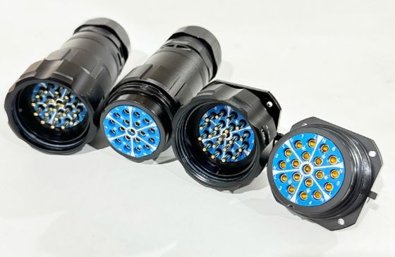 19-Pin Socapex Power Extension Cable with PVC Housing Copper Electrical Plug and Multipin Male Female Connectors IP67 Level