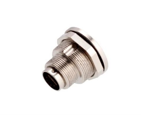 M9 Male Back Mount Socket(solder)  IP67 2\3\4\5\6\7\8 Pin Industrial Connector