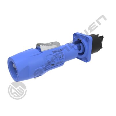 IP44 3pin indoor  Circular powercon male socket Blue Connector for LED Screen