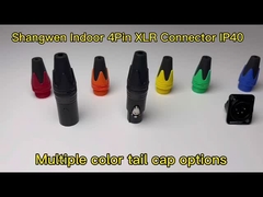 4ピンXLRコネクタソケット 男性電気コネクタ D型形