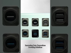 USBパネルマウントコネクタ Ip65 防水 9ピンUSBコネクタ フォーマット変換