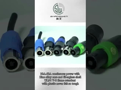 4極 D型 4ピン メス-オス Speakon ケーブルコネクタ スピーカー接続用