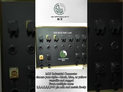 IP67 M19 コンネクタ 6ピン 黄色 15A 溶接 超模造 アルミ合金 シェル ナイロン