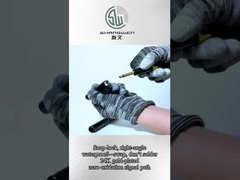 メタル 3.5mm ジャックプラグ 男性 穴を通って オーディオコネクタ ジャック 直線