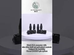 女性用D型IP67コネクタアクセサリー 黒/黄色 10個セット