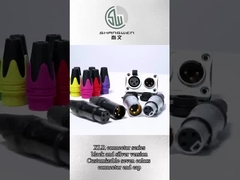 16A ワイヤ XLR コネクタ 3ピン 防水 Ip65 女性プラグ 屋外